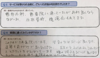 金光カイロプラクティック お客様のお悩み11
