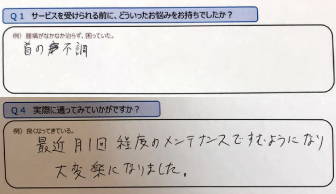 金光カイロプラクティック お客様のお悩み20